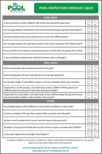 Pool Inspection Checklist QLD